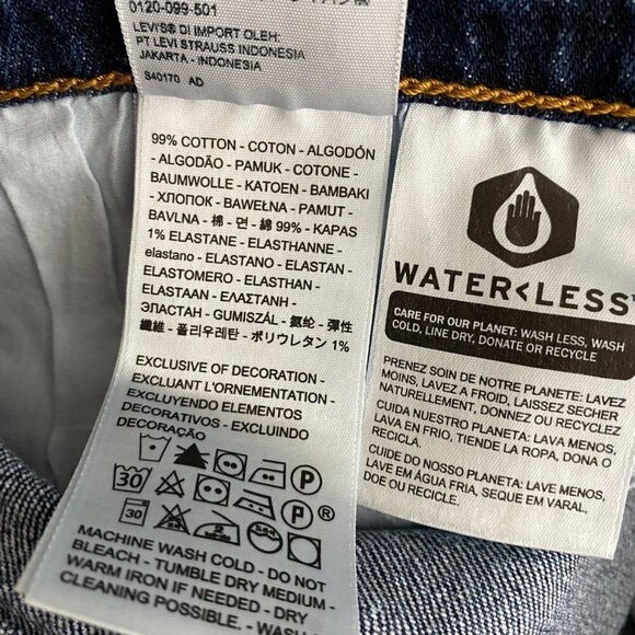 Levi's Premium Wedgie Straight Jeans Button Fly High‎ Rise NWT Women's Size 22W - Picture 12 of 12